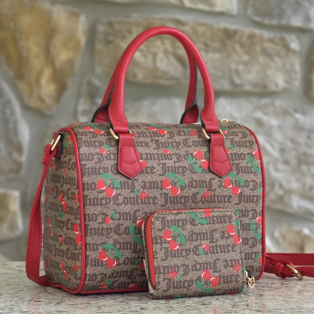 Juicy Couture Cherry Duffle Satchel SET